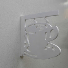 Charger l&#39;image dans la galerie, Equerre d&#39;étagère bois blanche design tasse de Café
