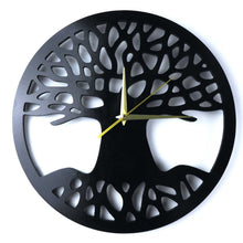 Charger l&#39;image dans la galerie, Horloge Murale Silencieuse Arbre de vie Décoration Originale Bois
