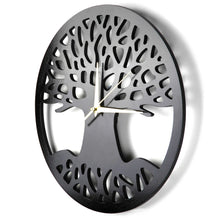 Charger l&#39;image dans la galerie, Horloge Murale Silencieuse Arbre de vie Décoration Originale Bois
