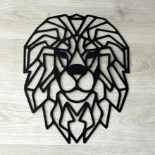 Charger l&#39;image dans la galerie, Décoration murale Lion en métal Noir 50x40 cm
